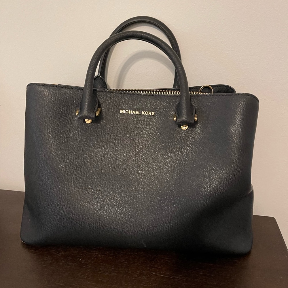Michael Kors Black Saffiano Satchel